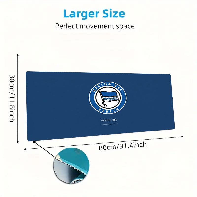 Hertha BSC Large Size Mouse Pad Large Gaming Table Cushion Non-slip Laptop Tablet Big Mousepad XXL Mat Mini PC Playmat With Lock edge
