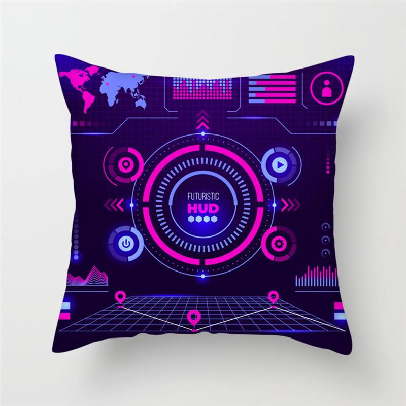 Cartoon Astronaut Rocket Spaceship Sofa Home Bedroom Decoration Pillowcase Kids Room Space Theme Cushion Cover