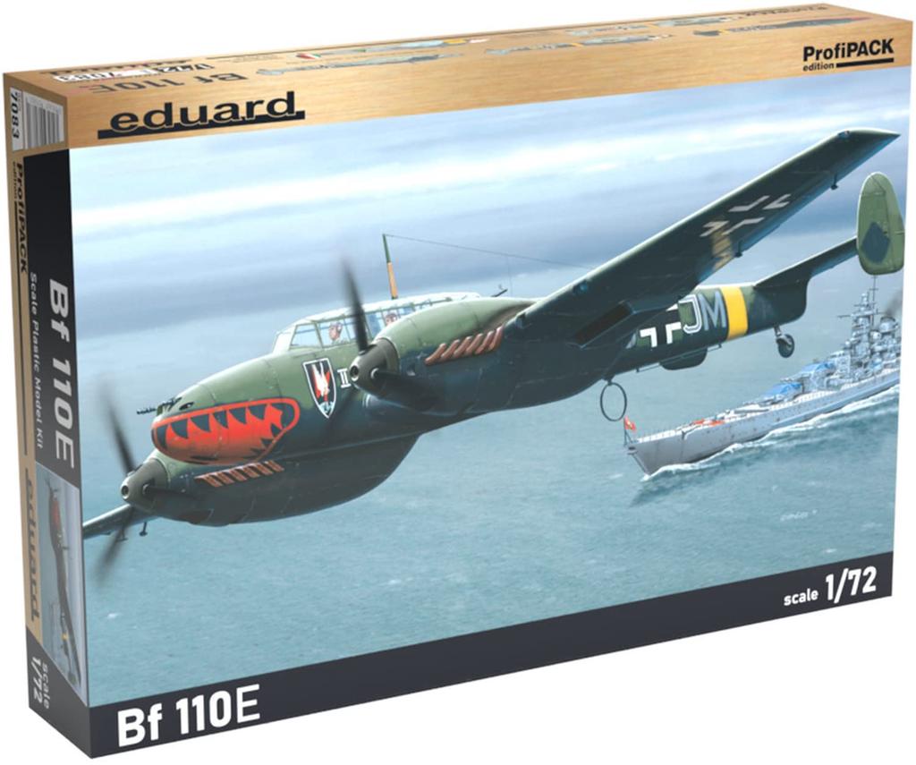 Eduard 1/72 Profipack German Air Force Messerschmitt Bf110E Plastic Model Kit EDU7083