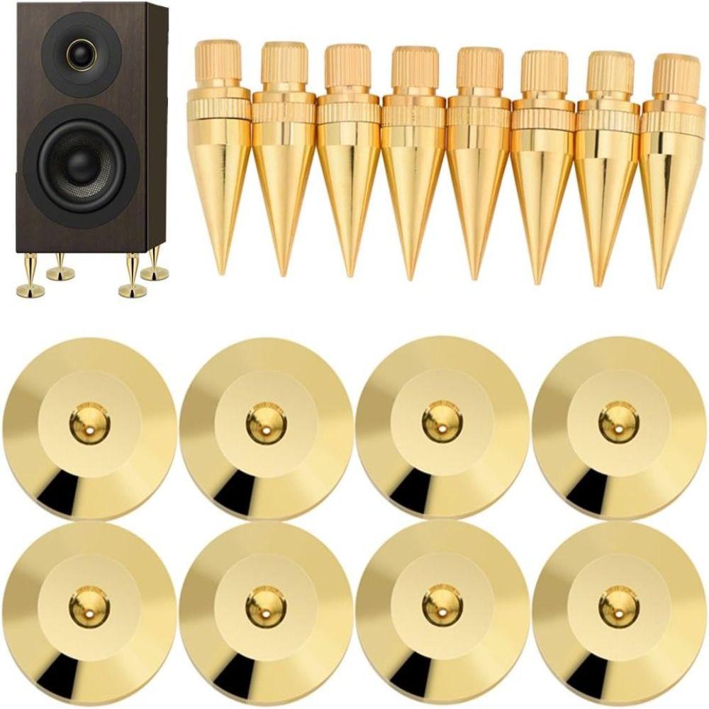 Copper Speaker Feet Pad Gold Black Speaker Amplifier Holder Speaker Spikes Speaker Amplifier