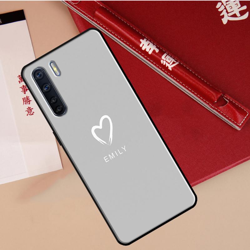 Pastel Name Custom Initials Cover For OPPO A96 A76 A16 A17 A57 A77 A57s A15 A5 A9 A31 A53 A52 A72 A93 A54 A74 A94 Case