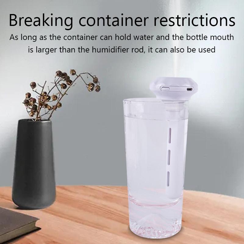 Ultrasonic Air Humidifier Mini Spray USB Travel Convenient  Mineral Water Bottle Humidifier Car Household with LED Lamp Oil Diff