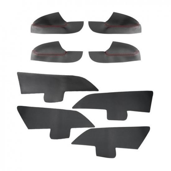 Door Panels Door Armrest Micro Leather Cover Trim For Hyundai Elantra 2016-