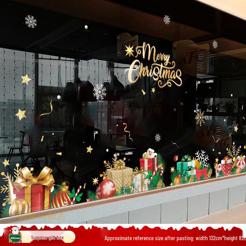 Santa Claus Christmas Window Clings - Tree, Door Stickers & Ornament Decor