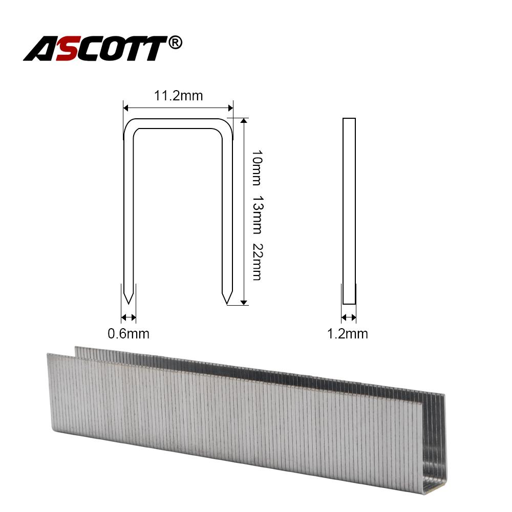 1000pcs 20ga Staples 11.2mm Crown Nails 10/13/22mm U-shape Nail Gun Nails Furniture Staples Upholstery Carpentry Tacks