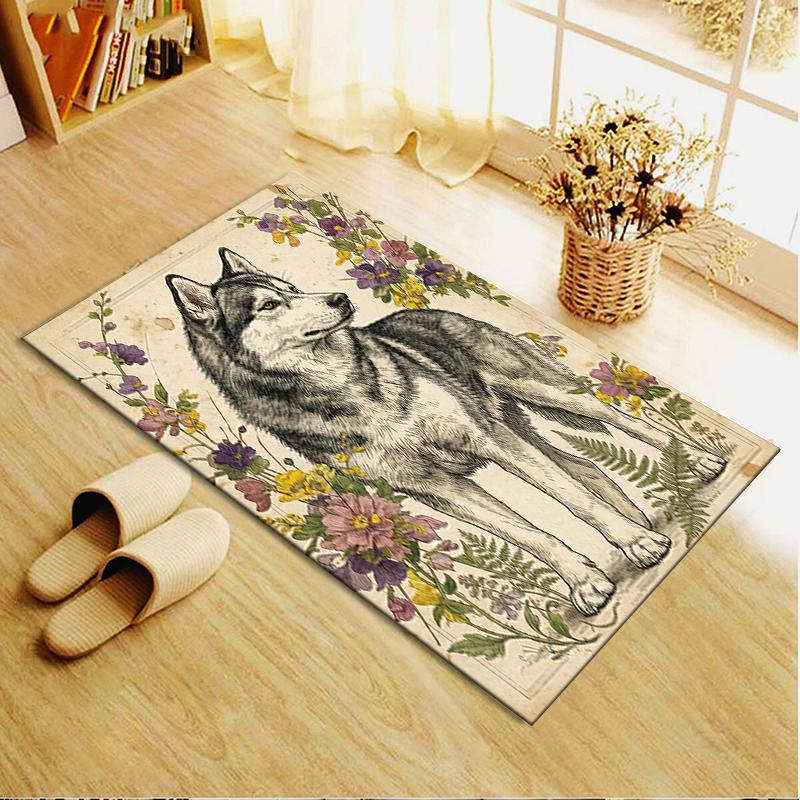 2025 New Husky Dog Carpet Rug for Living Room Bedroom Home Sofa Decoration,Kids Play Non-slip Floor Mat64