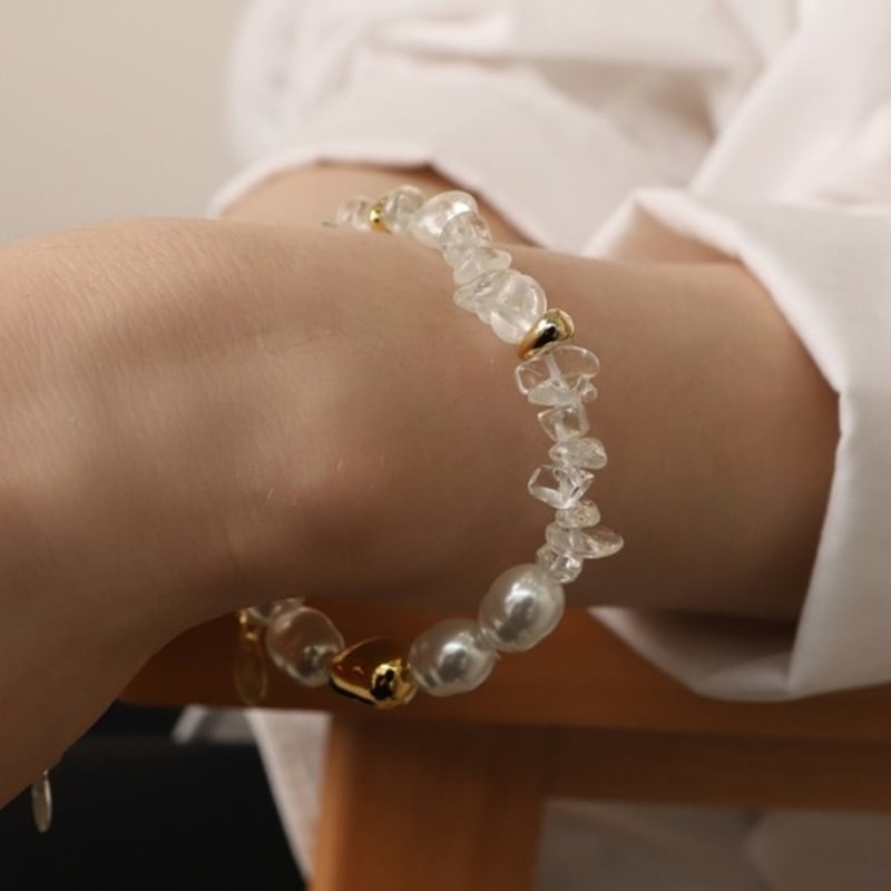 Ozel Natural Quartz Beads Bracelet PB143B