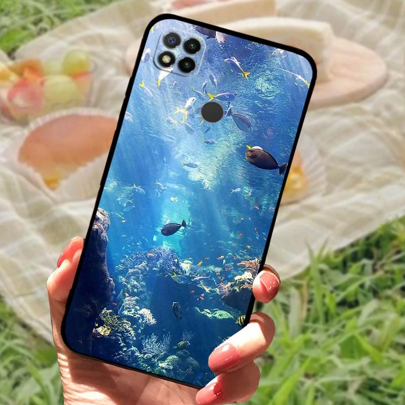 Pour Redmi 9C NFC Coque Mode Luxe Silicone Arrière de Téléphone Pour Xiaomi Redmi 9A 9C 9T Étuis Souples Anti-Choc Fundas Pare-chocs