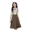 Women's Summer College Style Shirt with Slimming Camisole Dress
