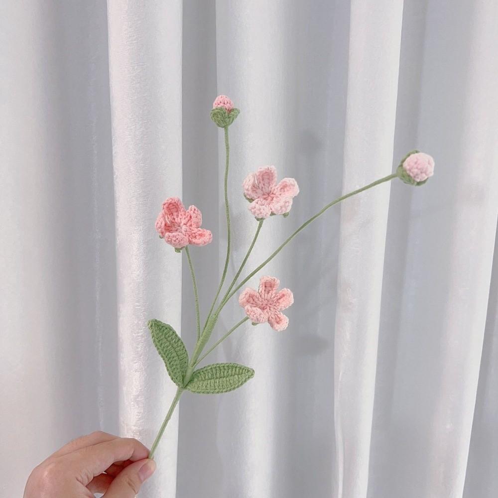 Creative DIY Flowers Bouquet Crocheted Flower Wedding Home Decoration Gifts Handwoven Flowers Flower Arrangement Home