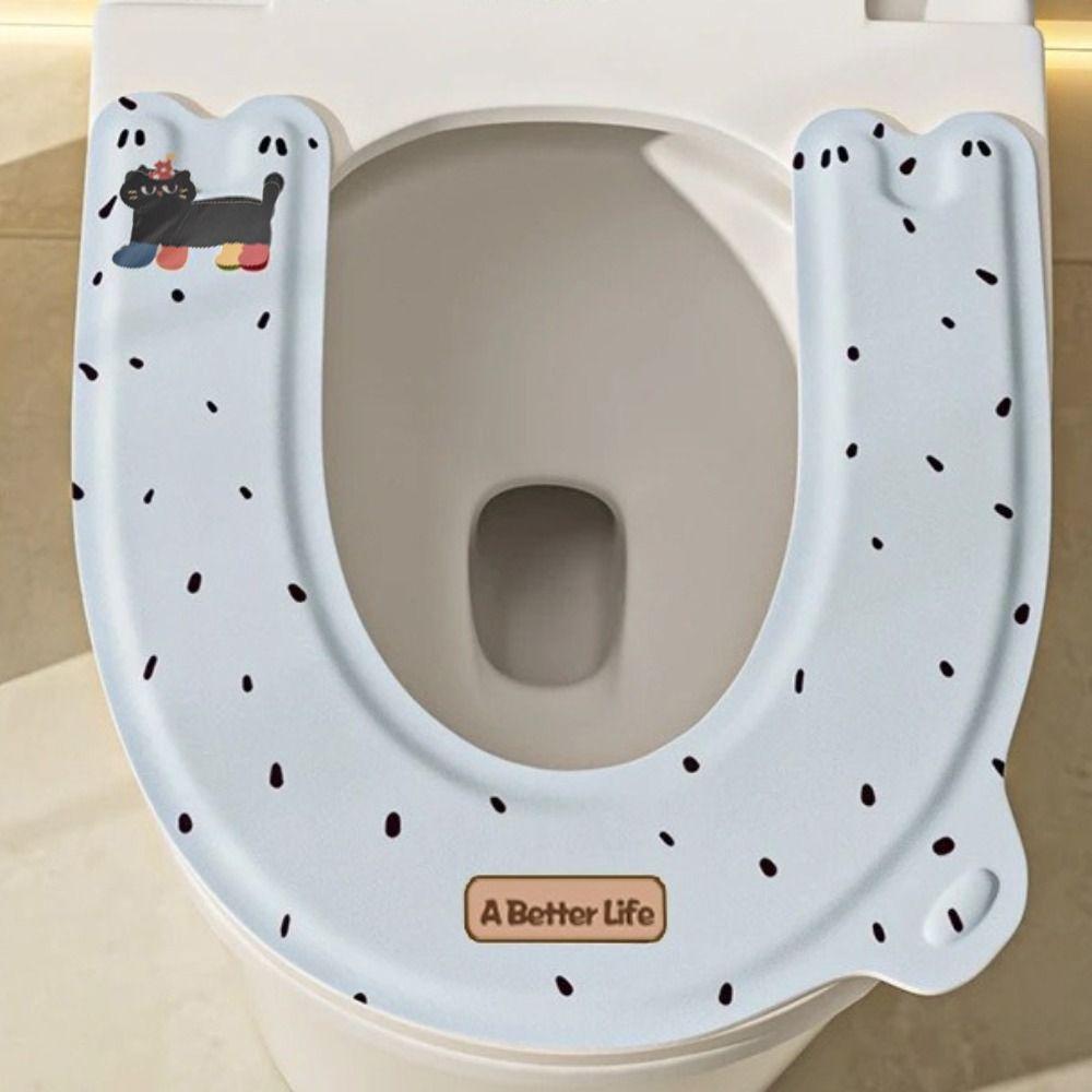 3PCS Thickened Toilet Seat Cover Handheld Toilet Pad Reusable Paste Type Toilet Cushion  All-Season