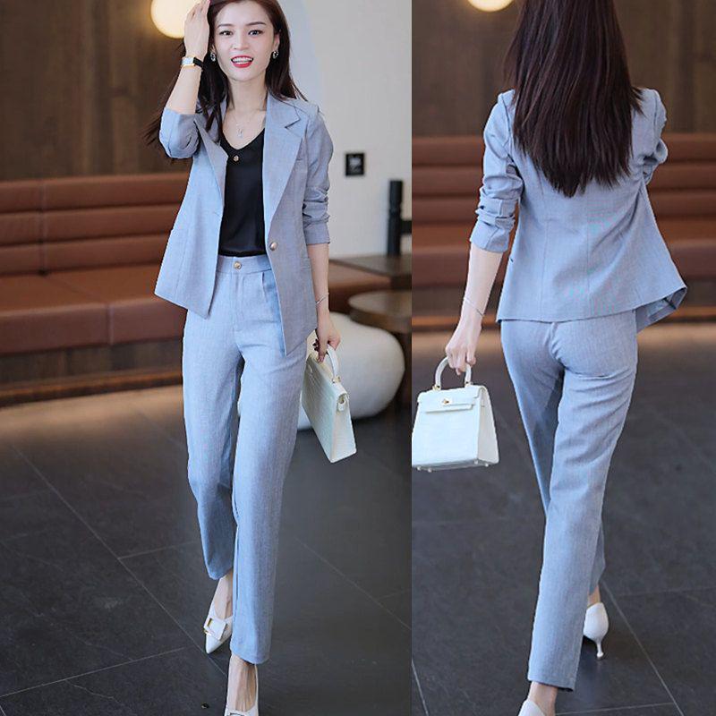 2025 Spring/Autumn Casual Slimming Professional Two-Piece Blazer Suit
