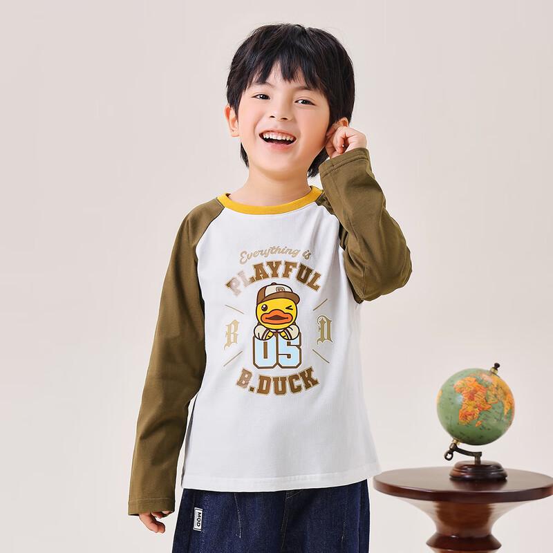 B.Duck Boys  Cartoon Long-Sleeve T-Shirt 130