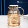 Qunrong 1.8L Golden Glass Water Pitcher
