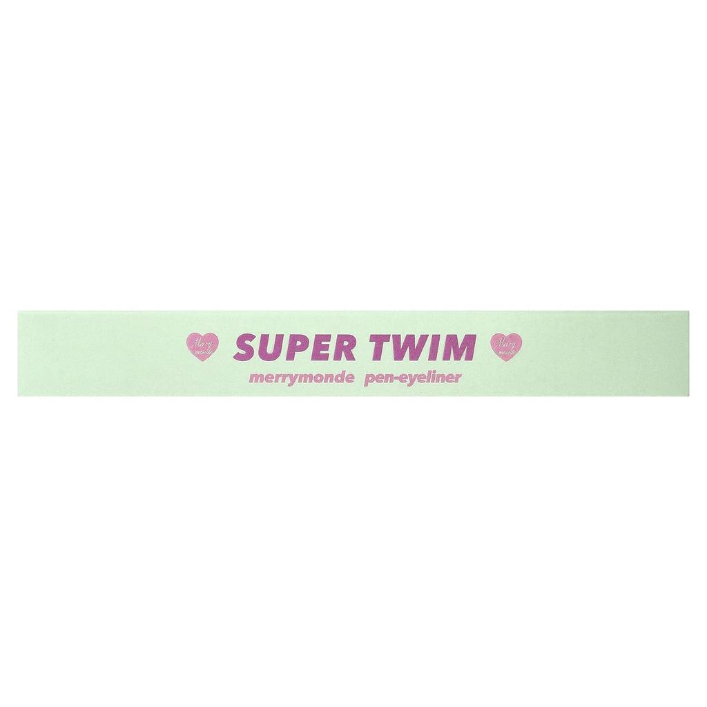 merrymonde Super Twinm Pen Eyeliner, 01 Vivid Black, 0.5ml (0.02fl Oz)