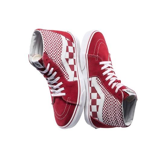 Vans Sk8-Hi 'Red Mix Checker' VN0A38GEVK5 Men's Shoes