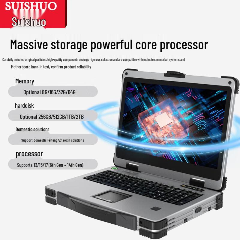 Suishuo 15.6" Rugged Dual-Screen Laptop - Intel I7, 5G (CN Version)