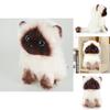 20cm/26cm Siamese Cat Plush Toy Cute Soft Gift Blue Sequins Eyes Dolls