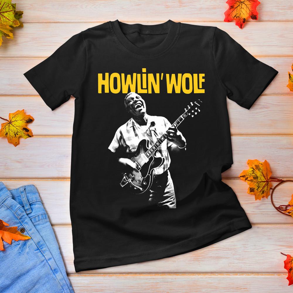 Vintage Howlin  Wolf Singer Cotton Black All Size Unisex Tee Shirt TR290 Unisex T-Shirt S
