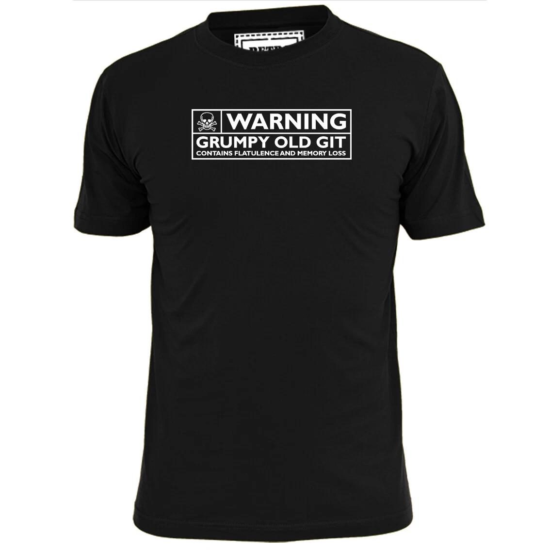Mens Warning Grumpy Old Git T shirt Fathers Day 3XL