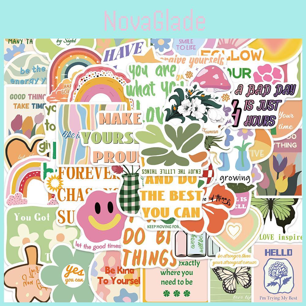 50 Original Motivational Danish Powder Green Stickers Adorable Style Waterproof Decals For Guitar Notebook And Suitcase Diy Characters)