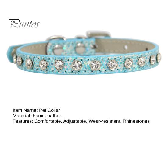 Cat Collar Pet Adjustable Reflective Dog Rhinestones Training Neck Strap Leash Supplies