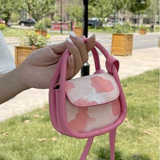 Printed trend personalized daily commute handbag bag simple shoulder bag messenger bag zipper women's bag