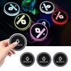 Interior Stickers For Renault RS Koleos Captur Kadjar Megane Clio 4 LED Holder Lights USB Rechargeable Cup Mat 7 Color-Changing