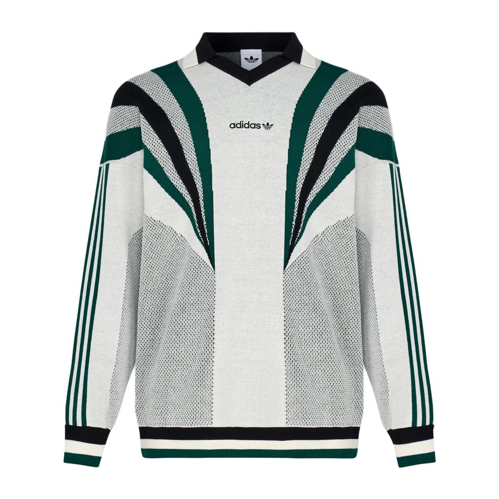 Adidas Originals Santiago Sweatshirt Three Stripes Loose Fit Pullover Long Sleeve Knit Top Men tops KW2017