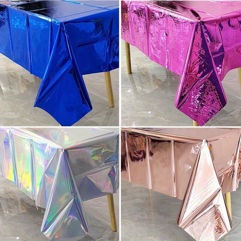 1PC Aluminum Film Birthday Party Tablecloth Disposable Waterproof Scene Props Layout Supplies Tablecloth