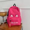 Trendy Cat Ear Canvas Backpack - Versatile School Style for Students