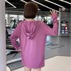 Plus Size Women's Hooded Yoga and Fitness Top - Loose Fit Running Blouse for Spring and Autumn
