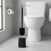 Soft Rubber Toilet Brush With Detachable Handle Wall Mounted Cleaning Tool For Home Use