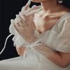 Exquisite Wedding Bridal Short White Lace Gloves Pearls Ruffle Edge Women Ladies Bride Bridesmaid Finger Wrist Handschuh