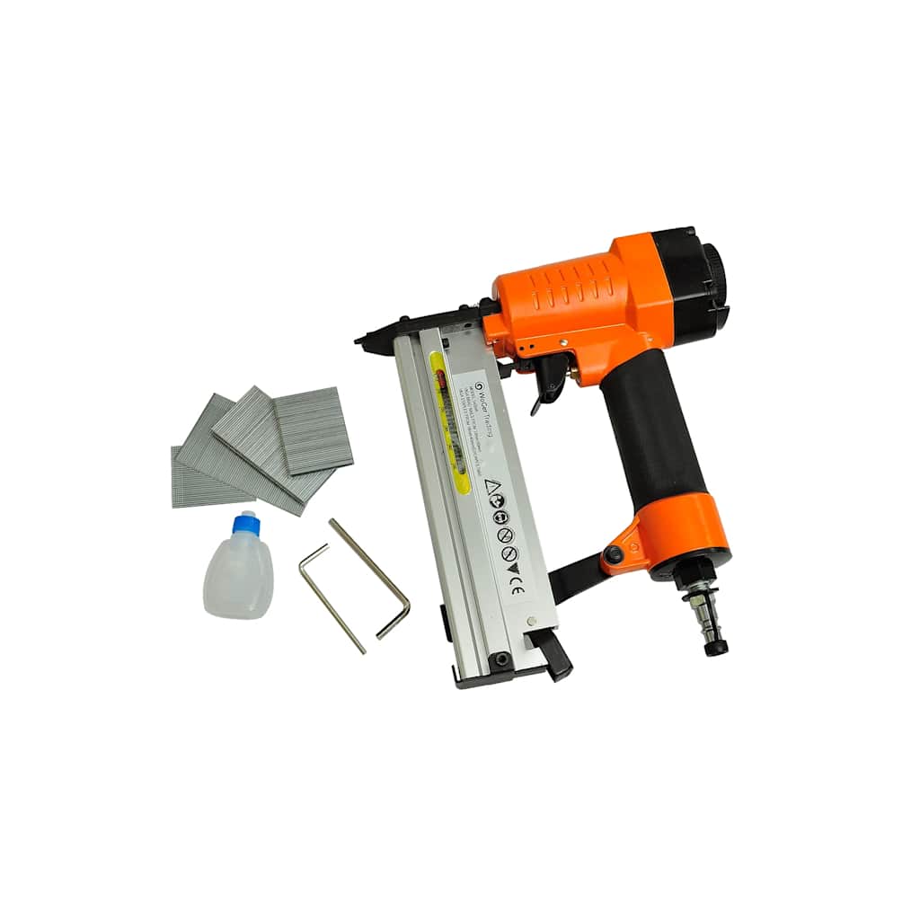 vidaXL 2-in-1-Druckluft-Heftgerät und Nagler silber
