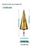 4-32mm Titanium-Coated Spiral Groove Step Drill Bit with Hex Shank for Steel
