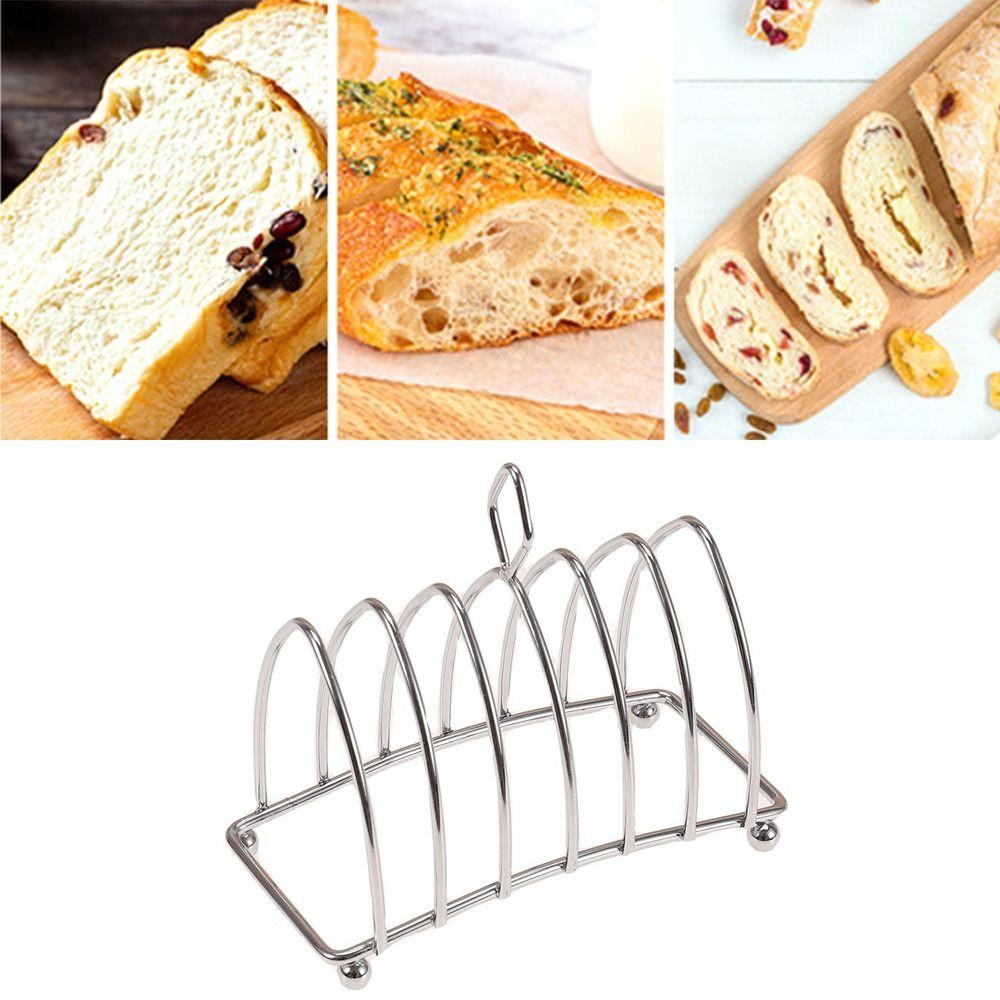 6-Slices Display Bread Holder Multi-functional Bread Cooling Rack Toast Bread Rack Home Kitchen