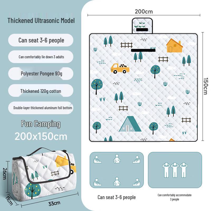 WJ Outdoor Picnic  Camping Mat 150x200cm