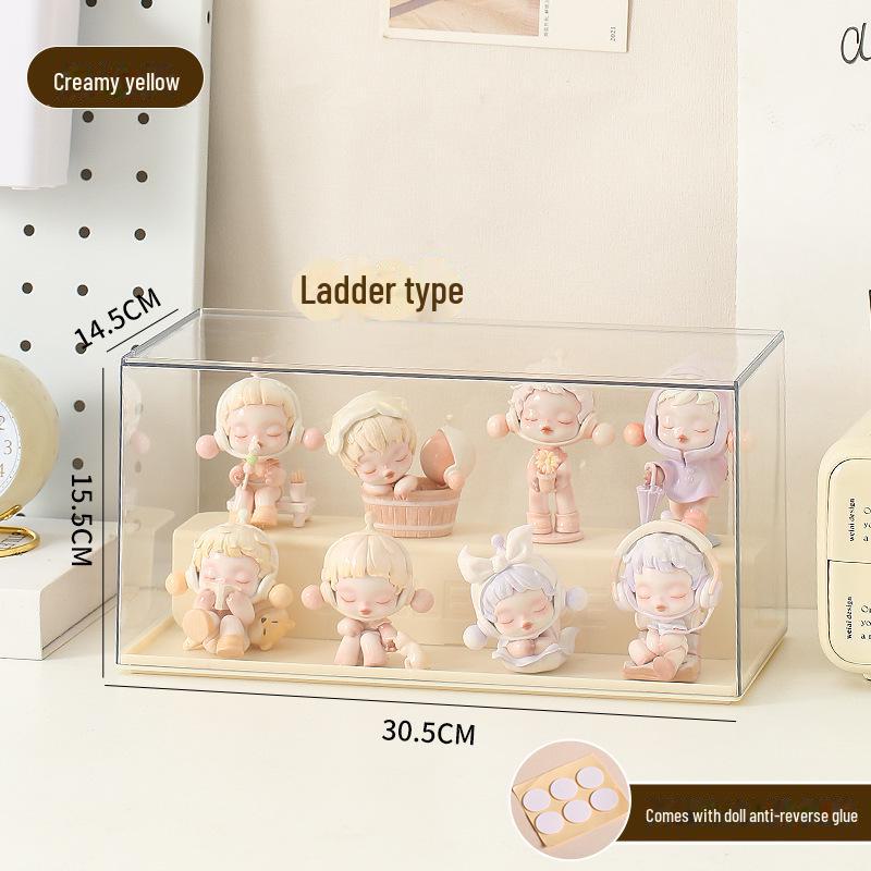 Cutie de Afișare Acrilică Transparentă pentru Depozitarea LEGO și a Modelelor, Finisaj Mat cu Bule Antistropi