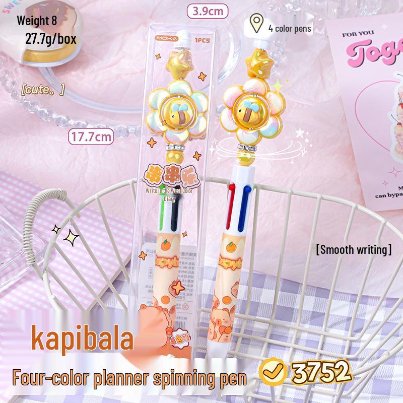 Ten-Color Cartoon Click-Action Multi-Functional Ballpoint & Marker Pen for Students