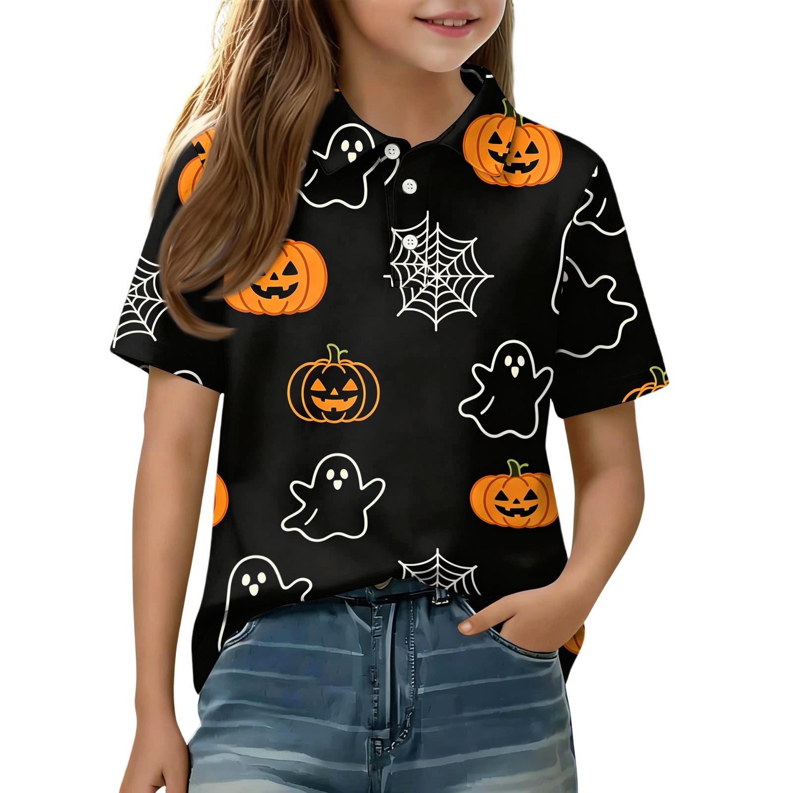 Kids Casual Halloween Printed Shirt for Festivals and Parties 110