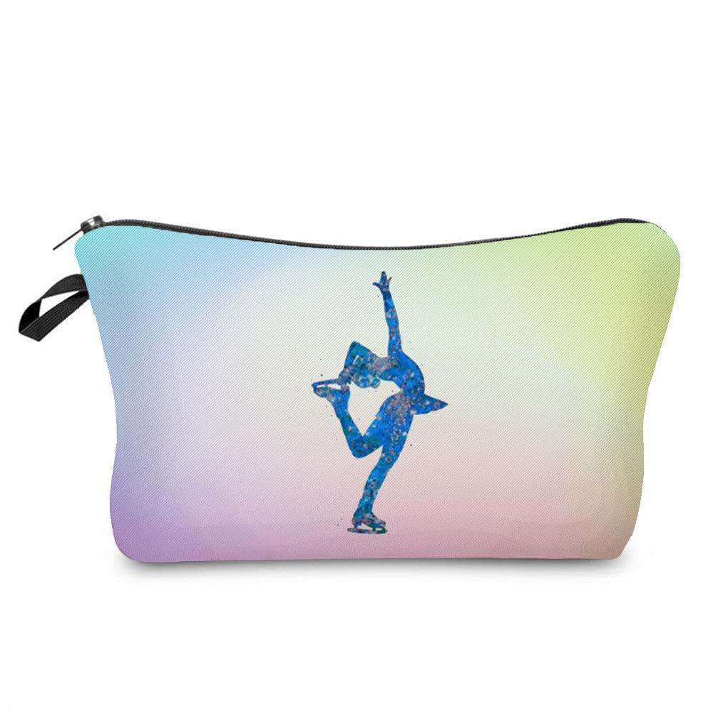 Women Gymnastics Print Cosmetic Bag Toiletries Organize Travel Storage Case  6391 KTB