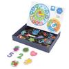 Interactive Educational Teaching Clock Hands-On Learning Tool Durable Design Moveable Arms Vibrant Clear Markings For Classroom Home Use