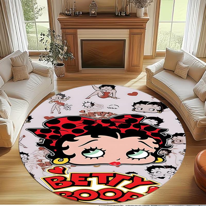 doll Print Round Rug, Washable Floor Carpet, For Entryway Dorm Laundry Room Office Study, Home Decor Birthday Christmas Gift