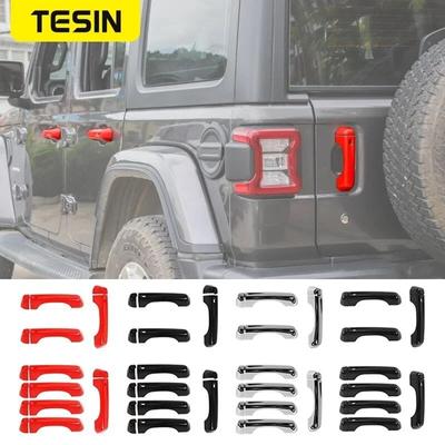 TESIN For Jeep Wrangler JL 2018+ Car Exterior Side Door Handle Tailgate Handle Decoration Cover Stickers For Jeep Wrangler JL