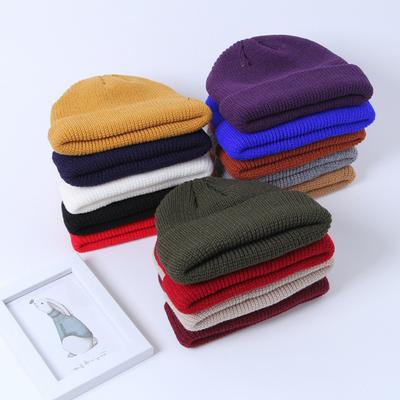 Winter Warm Unisex Soft Knitted Beanie Hat Solid Color Street Outdoor Sport Cap
