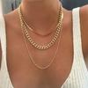 Simple Punk Style Thick Chain Neck Chain, Creative Snake Bone Chain Set Necklace for Women