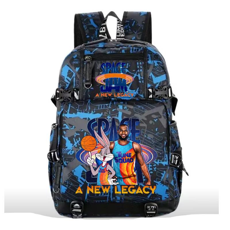 Trendy high school student schoolbag, male and female style personalized college student backpack, fashionable and simple student back