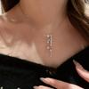 Luxury Sparkling Star Necklace with Fringe Pendant Full of Diamonds Elegant and Stylish Womens Collarbone Chain