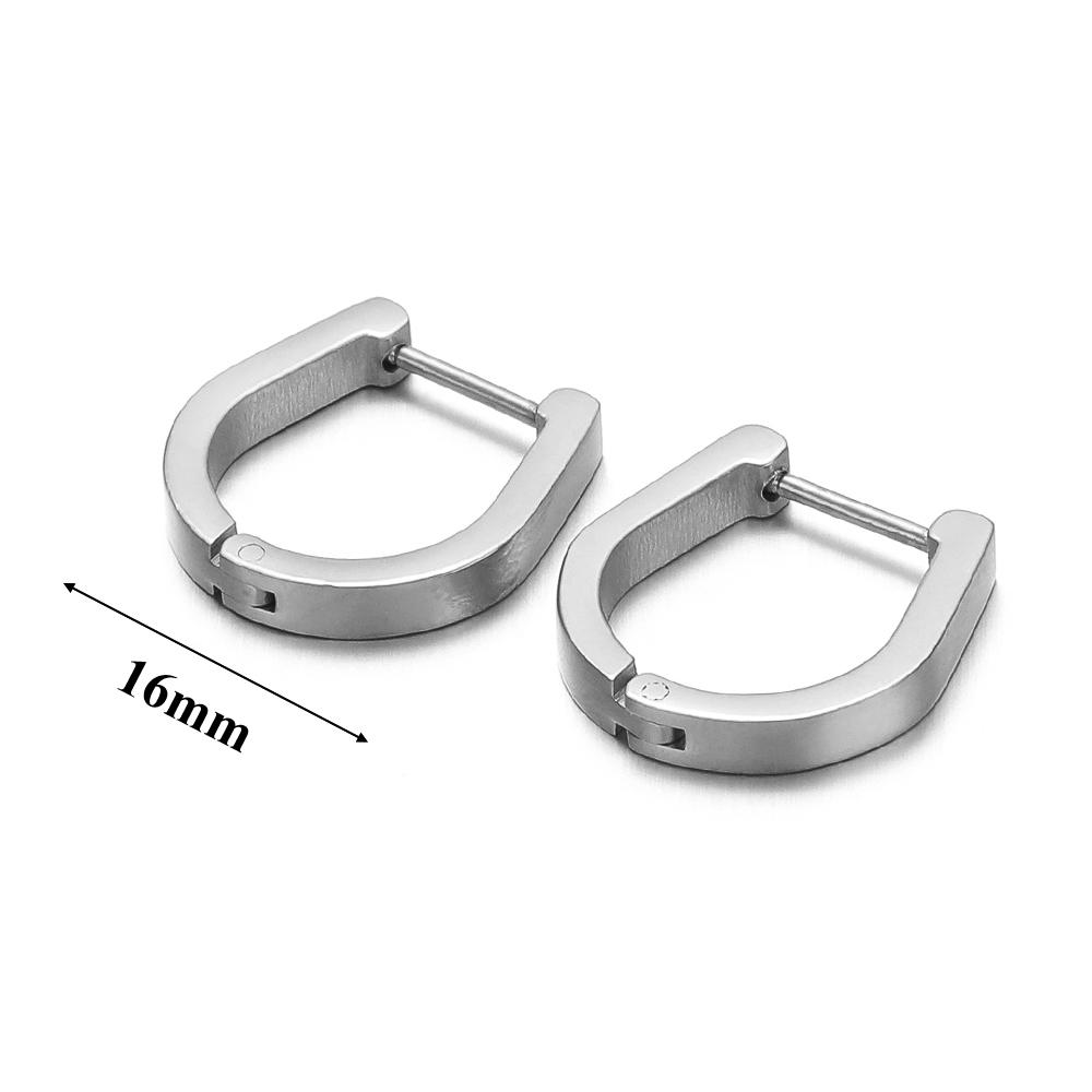 Edelstahl Creolen Dreieck Unisex Punk Rock Ohr Quadratisches Ohrring Geschenk Hiphop Geschenk Huggie Modeschmuck Großhandel